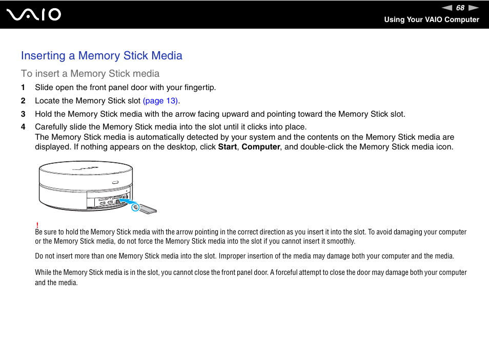 Sony VGX-TP20EB User Manual | Page 68 / 175