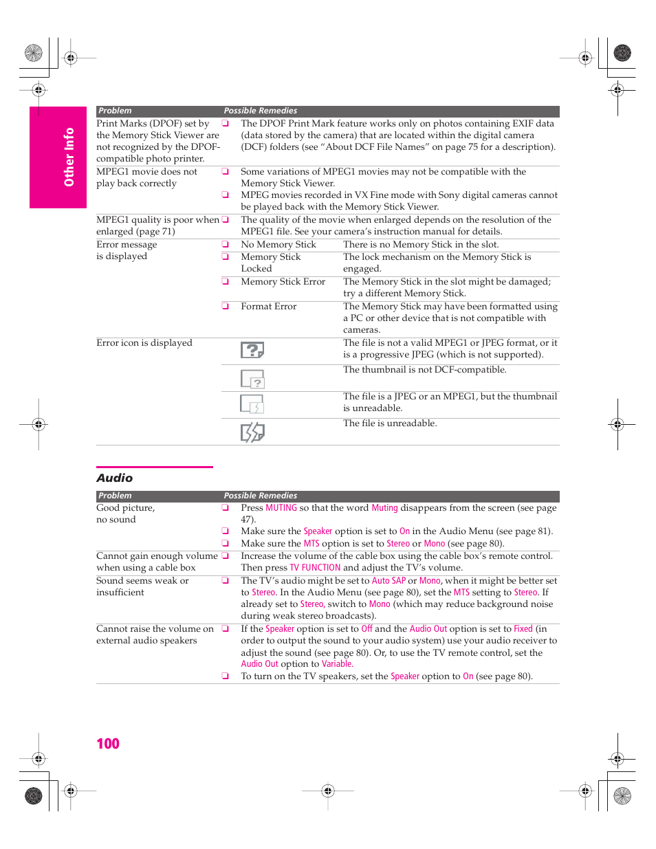Audio | Sony KD-32XS945 User Manual | Page 101 / 107
