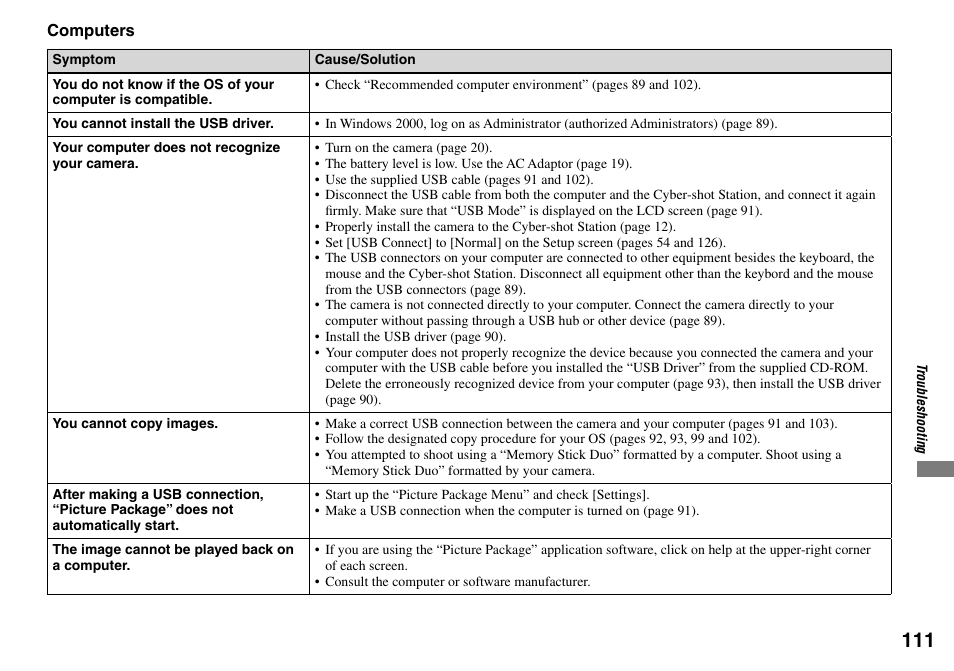 Sony DSC-T33 User Manual | Page 111 / 144