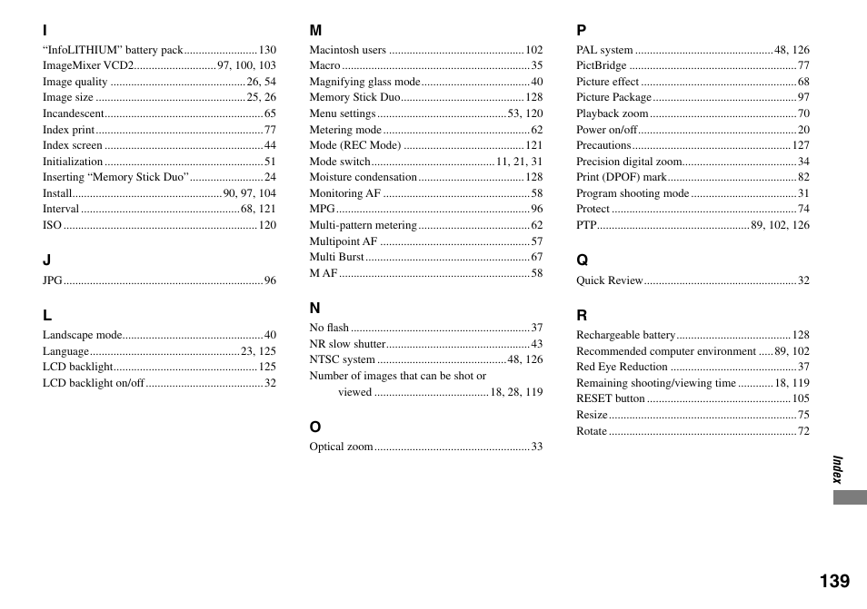 Sony DSC-T33 User Manual | Page 139 / 144