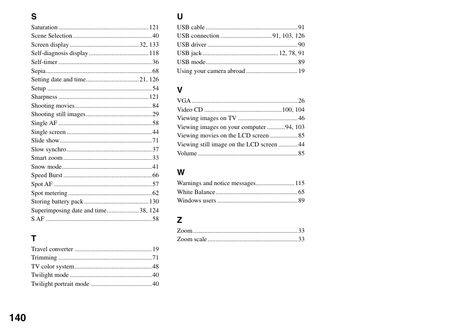 Sony DSC-T33 User Manual | Page 140 / 144