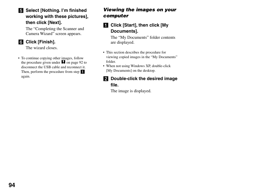 Viewing the images on your computer | Sony DSC-T33 User Manual | Page 94 / 144