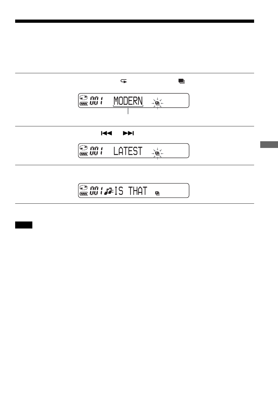 Playing your favorite play lists | Sony D-NE1 User Manual | Page 21 / 40