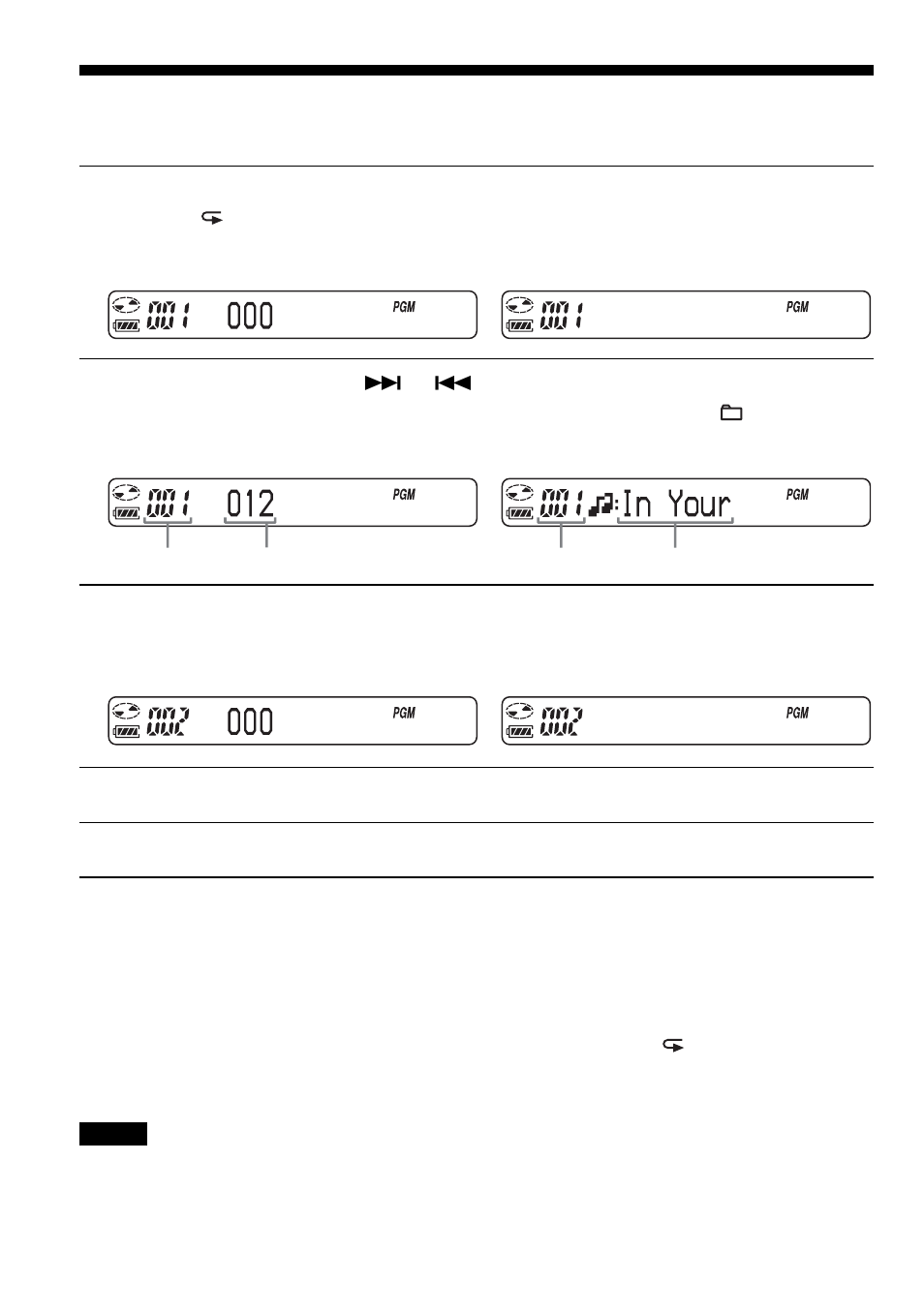 Playing tracks in your favorite order (pgm play), Playing tracks in your favorite order | Sony D-NE1 User Manual | Page 22 / 40