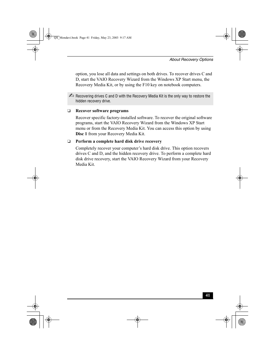 Sony PCG-FRV27 User Manual | Page 41 / 68