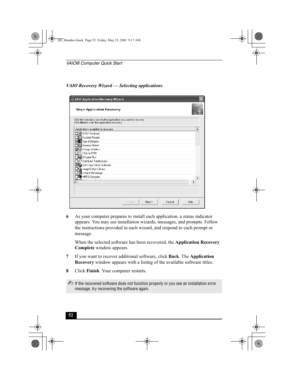 Sony PCG-FRV27 User Manual | Page 52 / 68