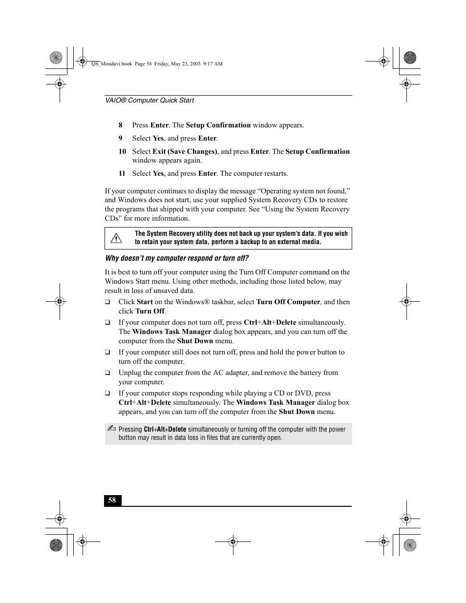 Sony PCG-FRV27 User Manual | Page 58 / 68