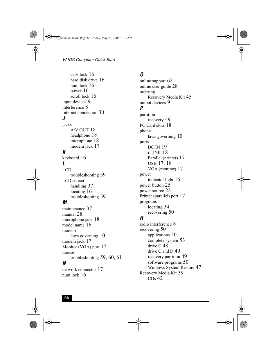 Sony PCG-FRV27 User Manual | Page 66 / 68