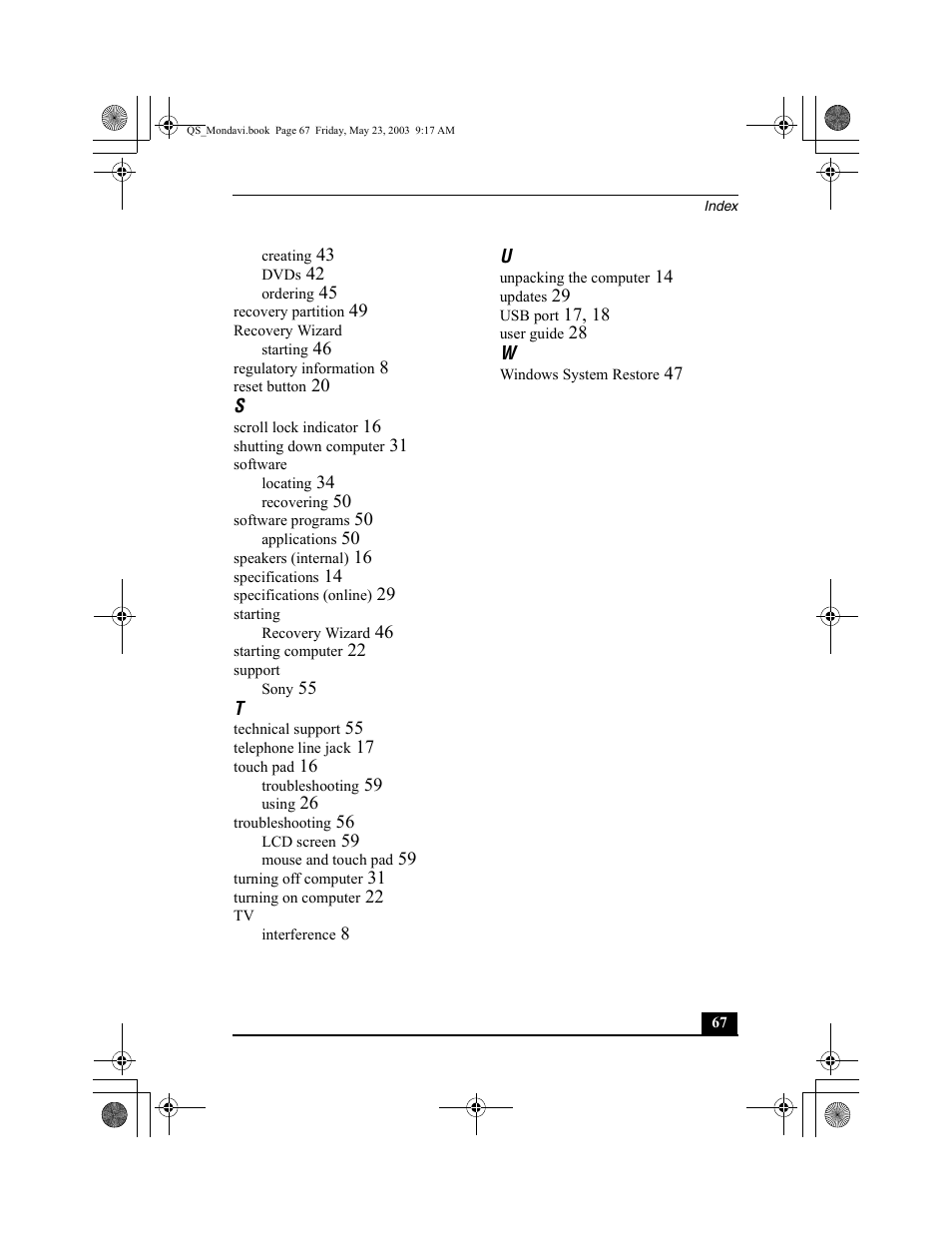 Sony PCG-FRV27 User Manual | Page 67 / 68