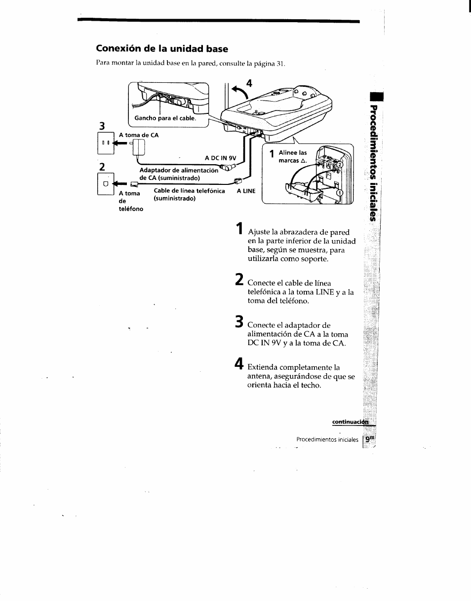 Conexión de la unidad base | Sony SPP-SS960 User Manual | Page 44 / 71