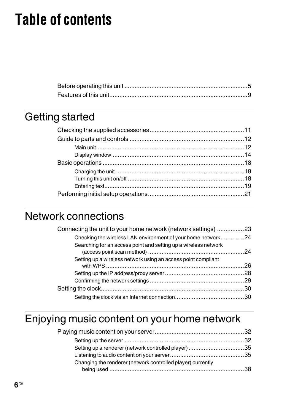 Sony RM-NU1 User Manual | Page 6 / 98