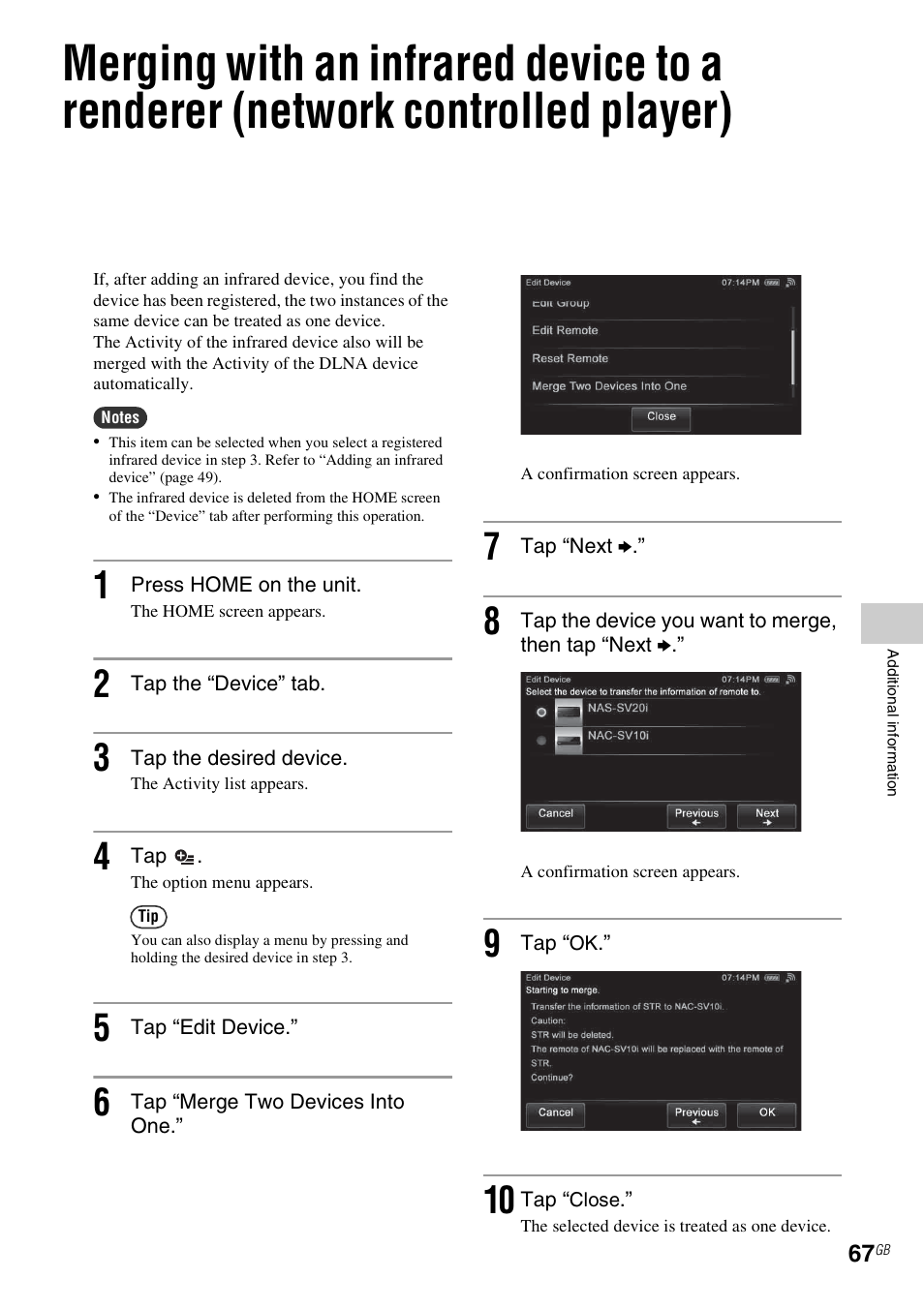 Player) | Sony RM-NU1 User Manual | Page 67 / 98