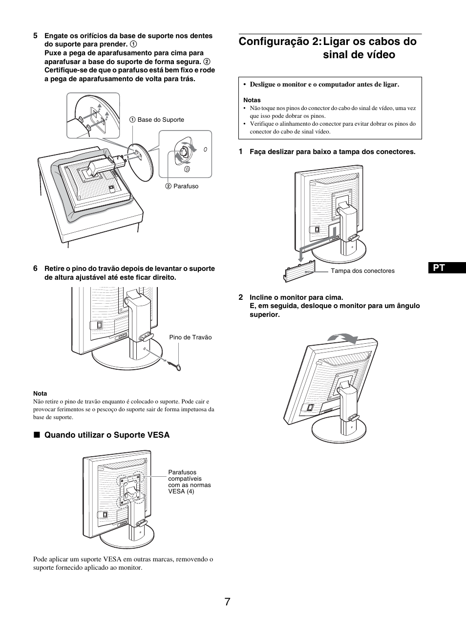 Configuração 2: ligar os cabos do sinal de vídeo, Configuração 2:ligar os cabos do sinal de vídeo | Sony SDM-X95FB User Manual | Page 152 / 385