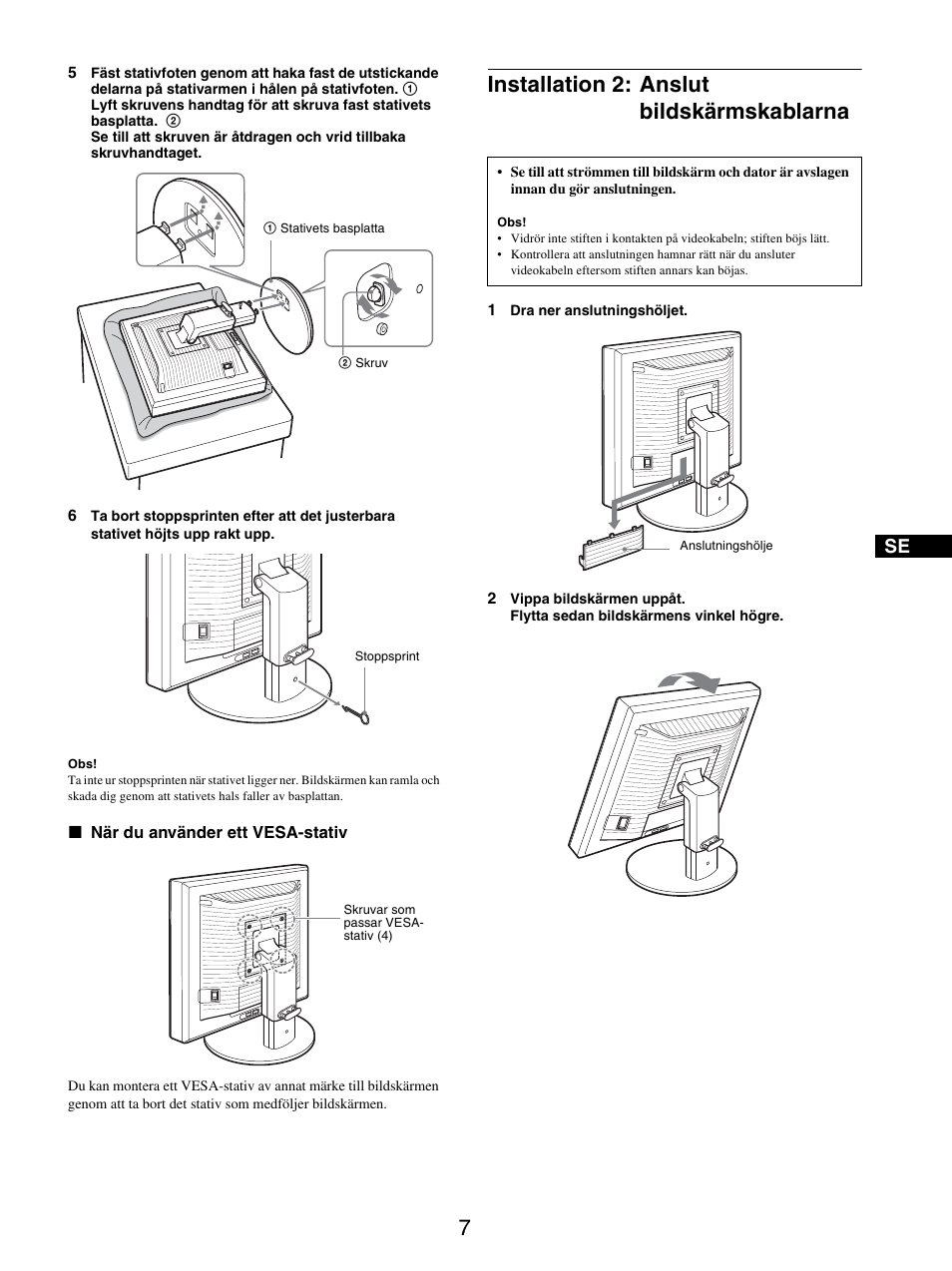 Installation 2: anslut bildskärmskablarna | Sony SDM-X95FB User Manual | Page 200 / 385