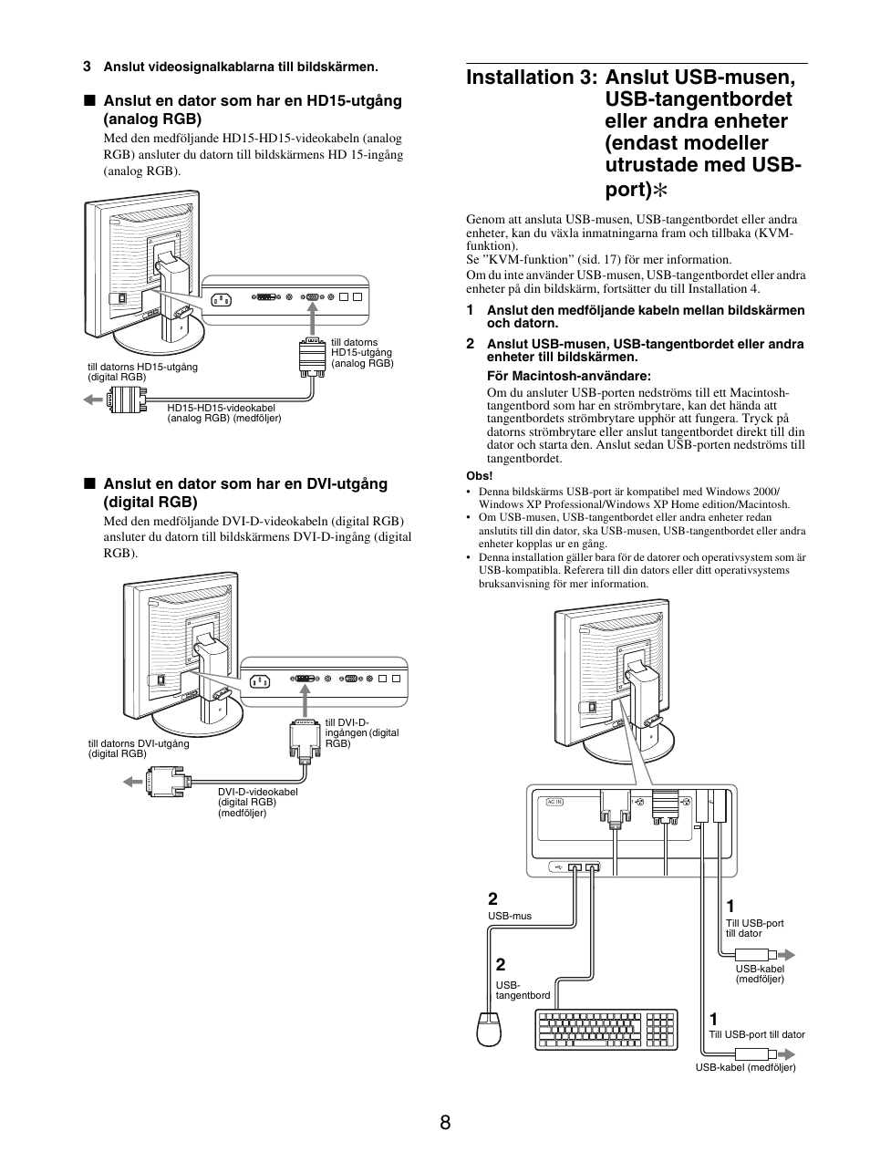 Enheter (endast modeller utrustade med usb-port) | Sony SDM-X95FB User Manual | Page 201 / 385