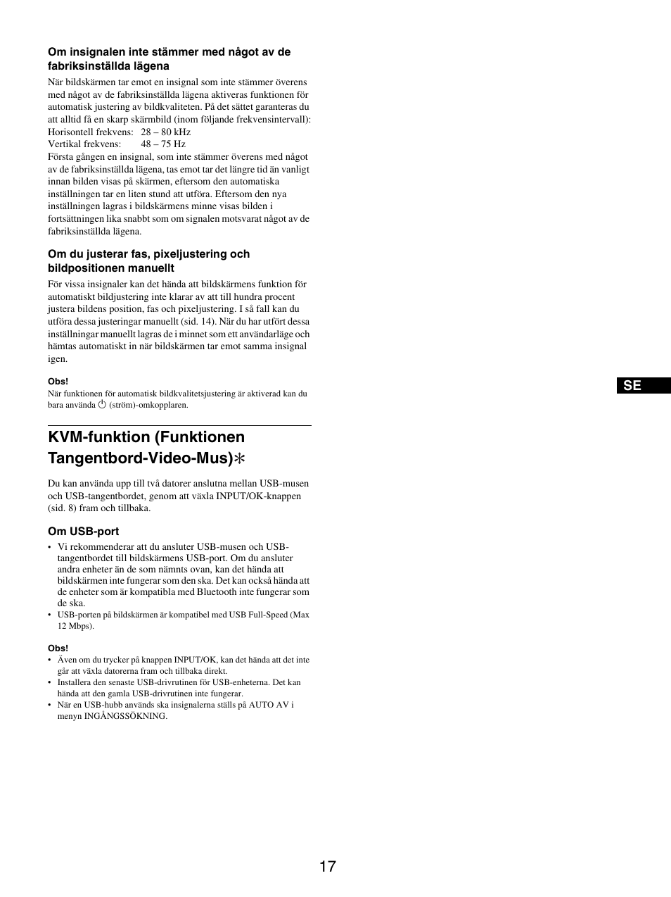 Kvm-funktion (funktionen tangentbord-video-mus) | Sony SDM-X95FB User Manual | Page 210 / 385