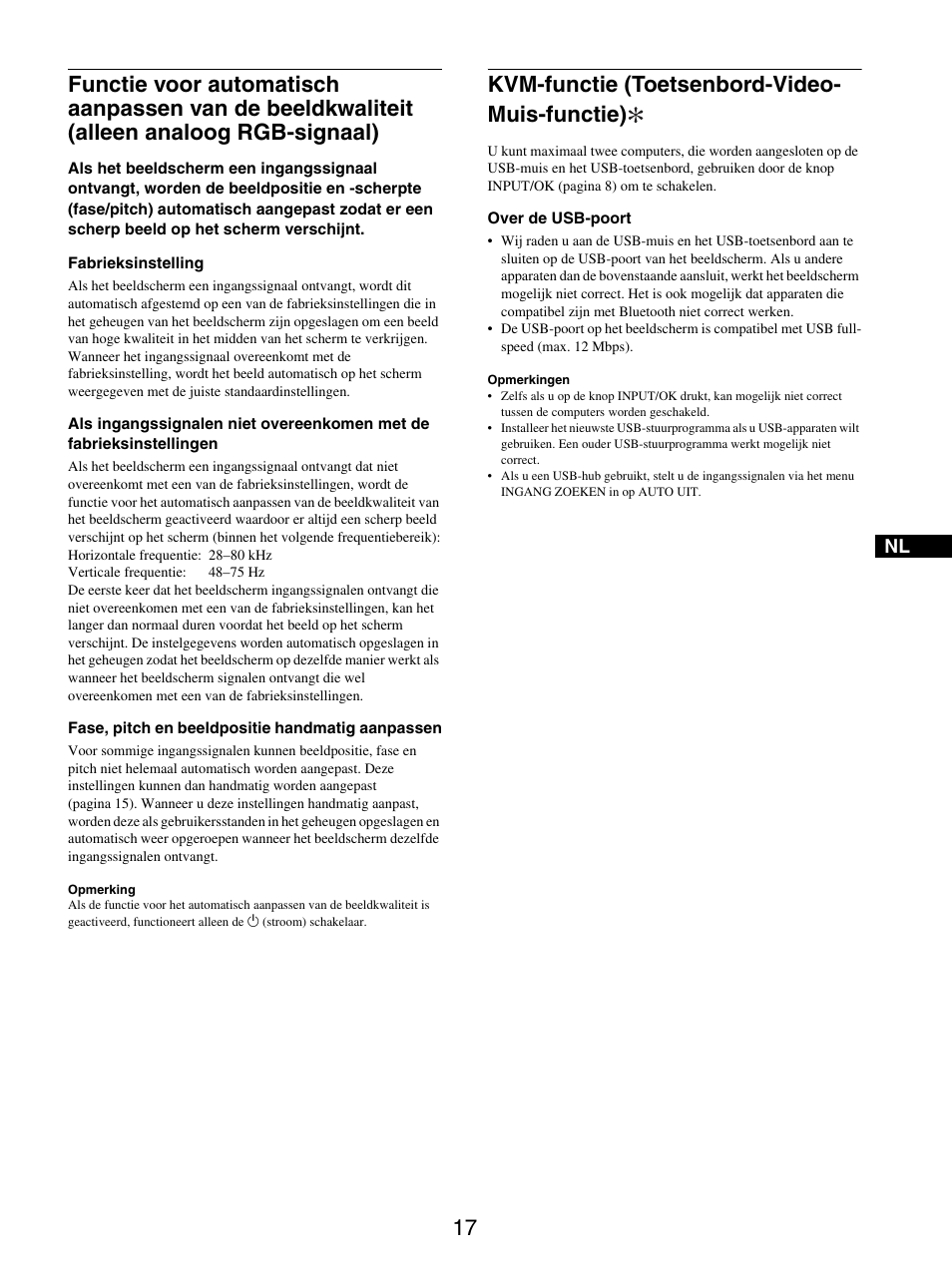 Kvm-functie (toetsenbord-video- muis-functie) | Sony SDM-X95FB User Manual | Page 234 / 385