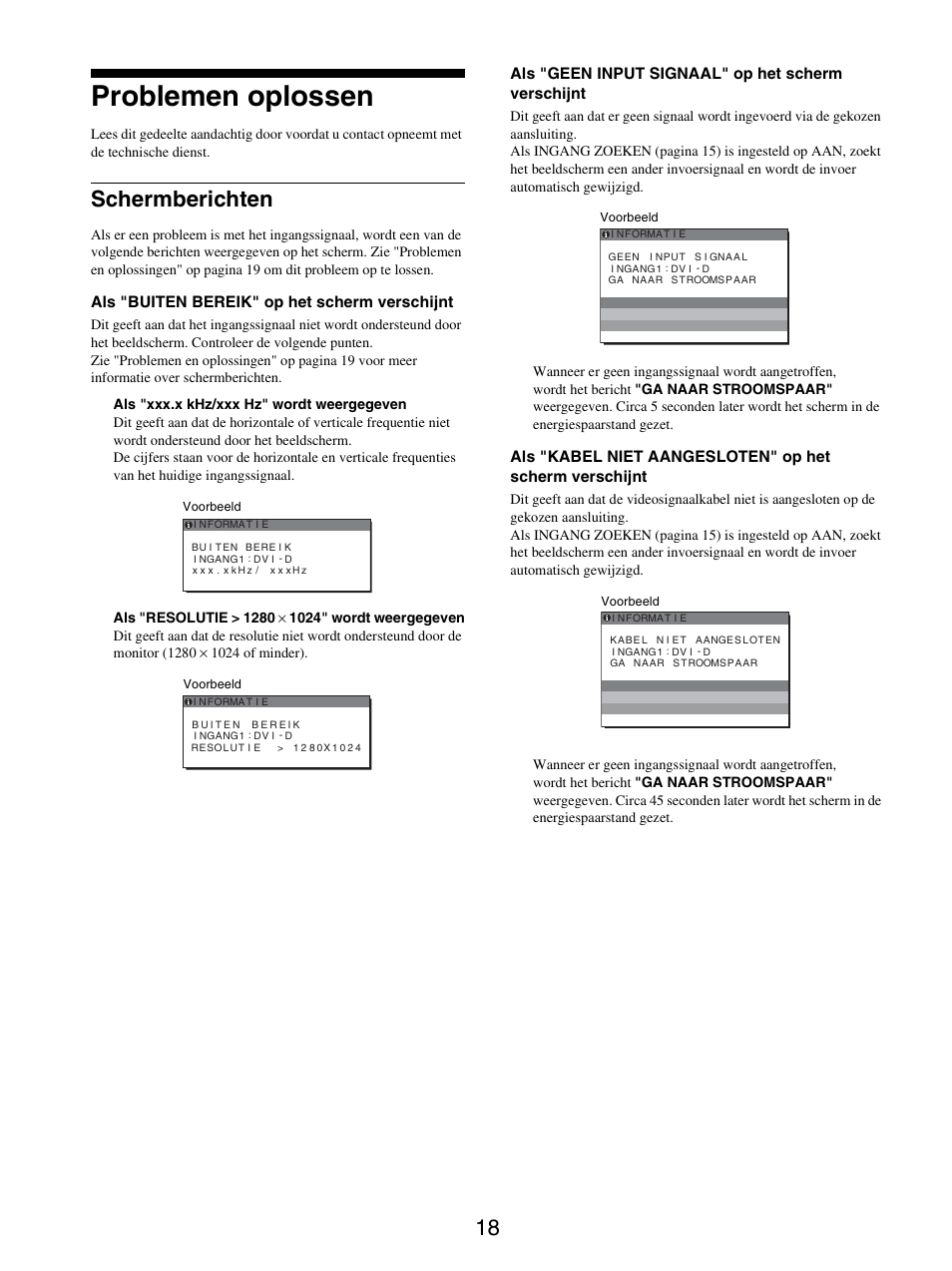 Problemen oplossen, Schermberichten | Sony SDM-X95FB User Manual | Page 235 / 385