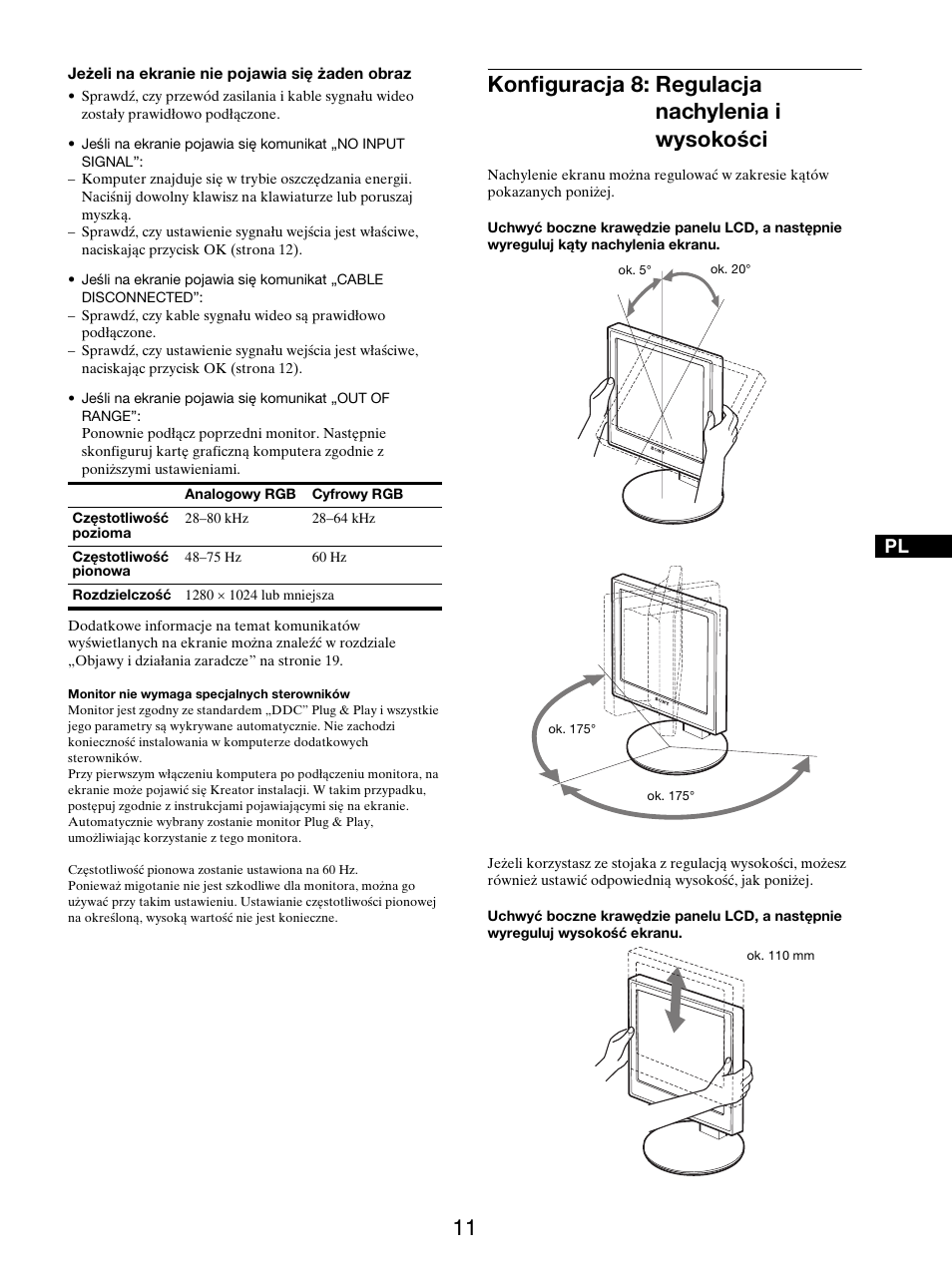 Konfiguracja 8: regulacja nachylenia i wysokości | Sony SDM-X95FB User Manual | Page 324 / 385