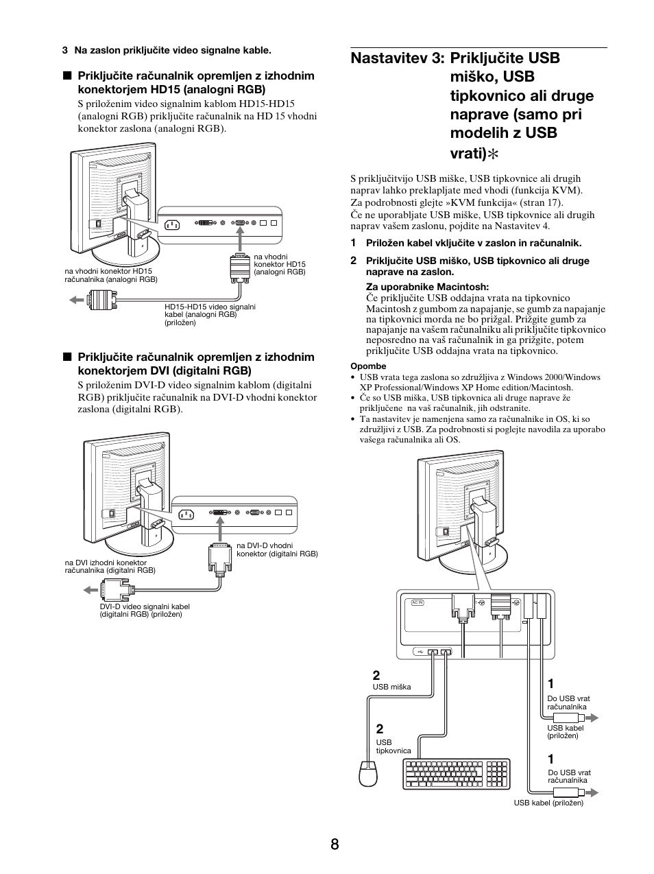 Naprave (samo pri modelih z usb vrati) | Sony SDM-X95FB User Manual | Page 345 / 385
