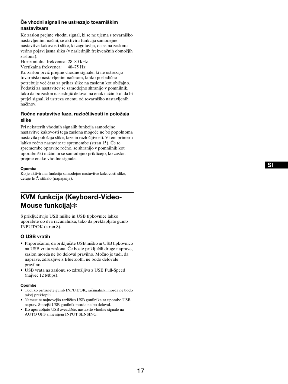 Kvm funkcija (keyboard-video-mouse funkcija), Kvm funkcija (keyboard-video- mouse funkcija) | Sony SDM-X95FB User Manual | Page 354 / 385