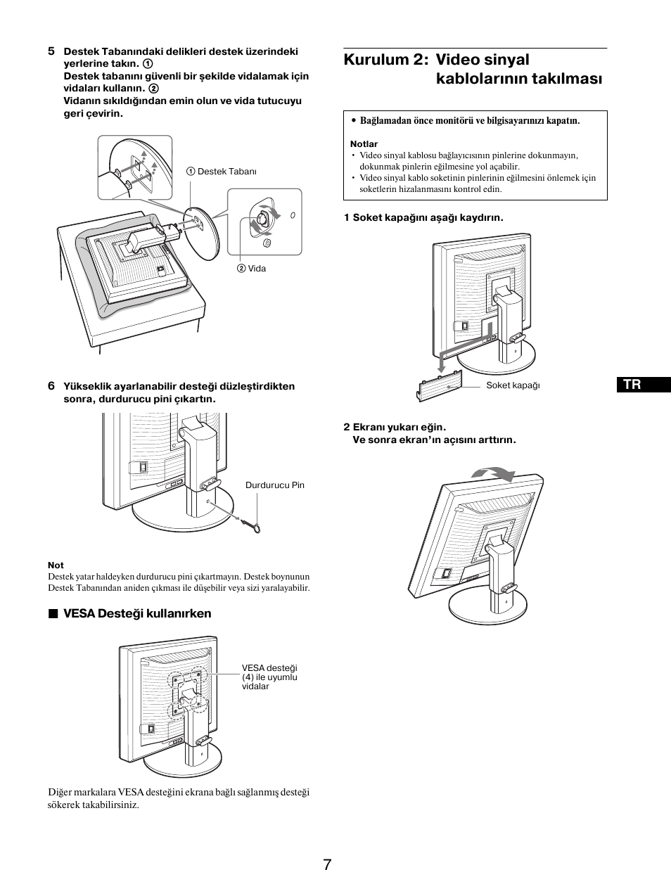 Kurulum 2: video sinyal kablolarının takılması | Sony SDM-X95FB User Manual | Page 368 / 385