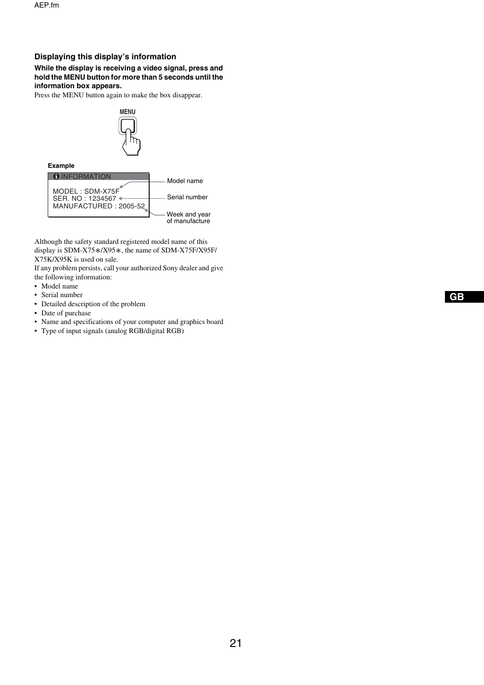 Sony SDM-X95FB User Manual | Page 45 / 385