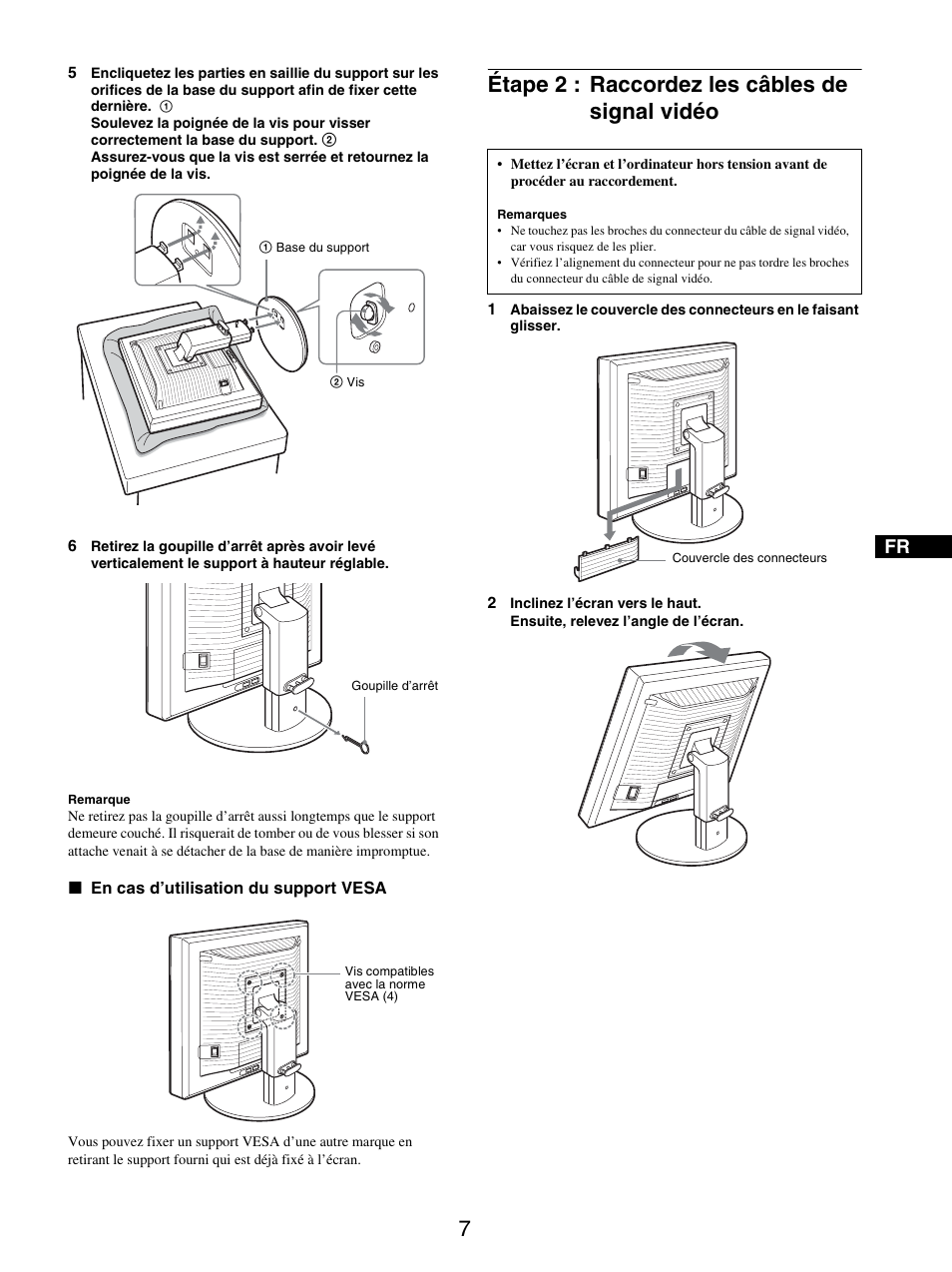 Étape 2 : raccordez les câbles de signal vidéo | Sony SDM-X95FB User Manual | Page 55 / 385