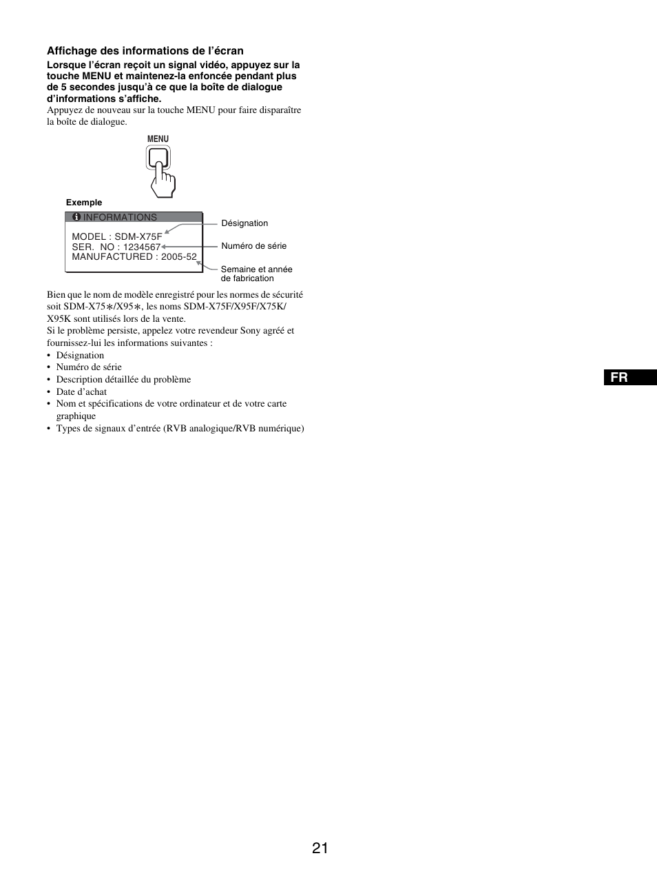 Sony SDM-X95FB User Manual | Page 69 / 385