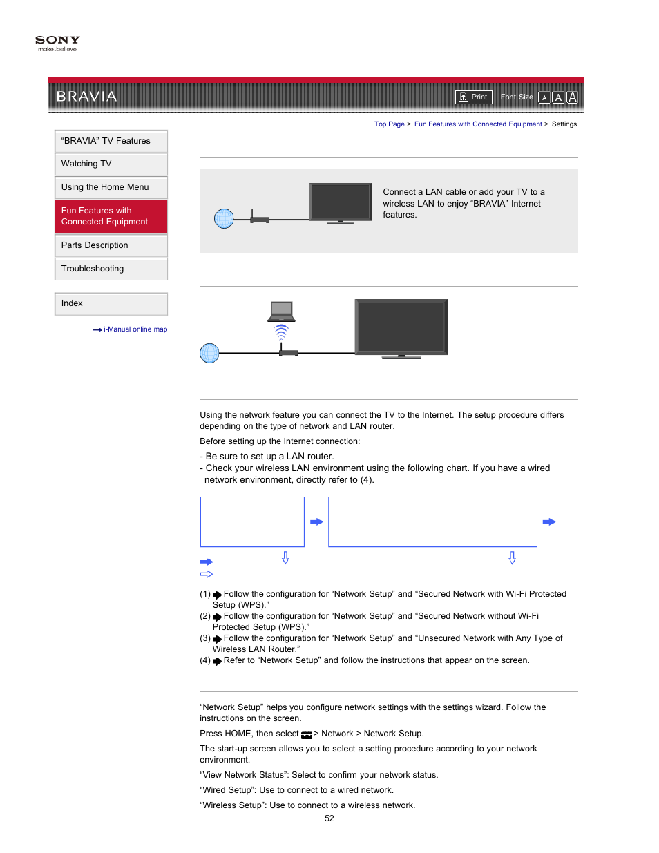 Settings, Internet settings, Ip address | Network settings, Wireless lan router (internet settings) | Sony KDL-55HX701 User Manual | Page 56 / 141