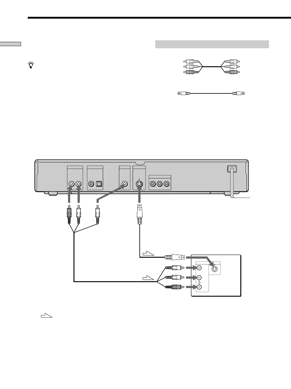 Tv hookups, Tv hookups 8, Required cords | Getting started | Sony DVP-S350 User Manual | Page 8 / 68