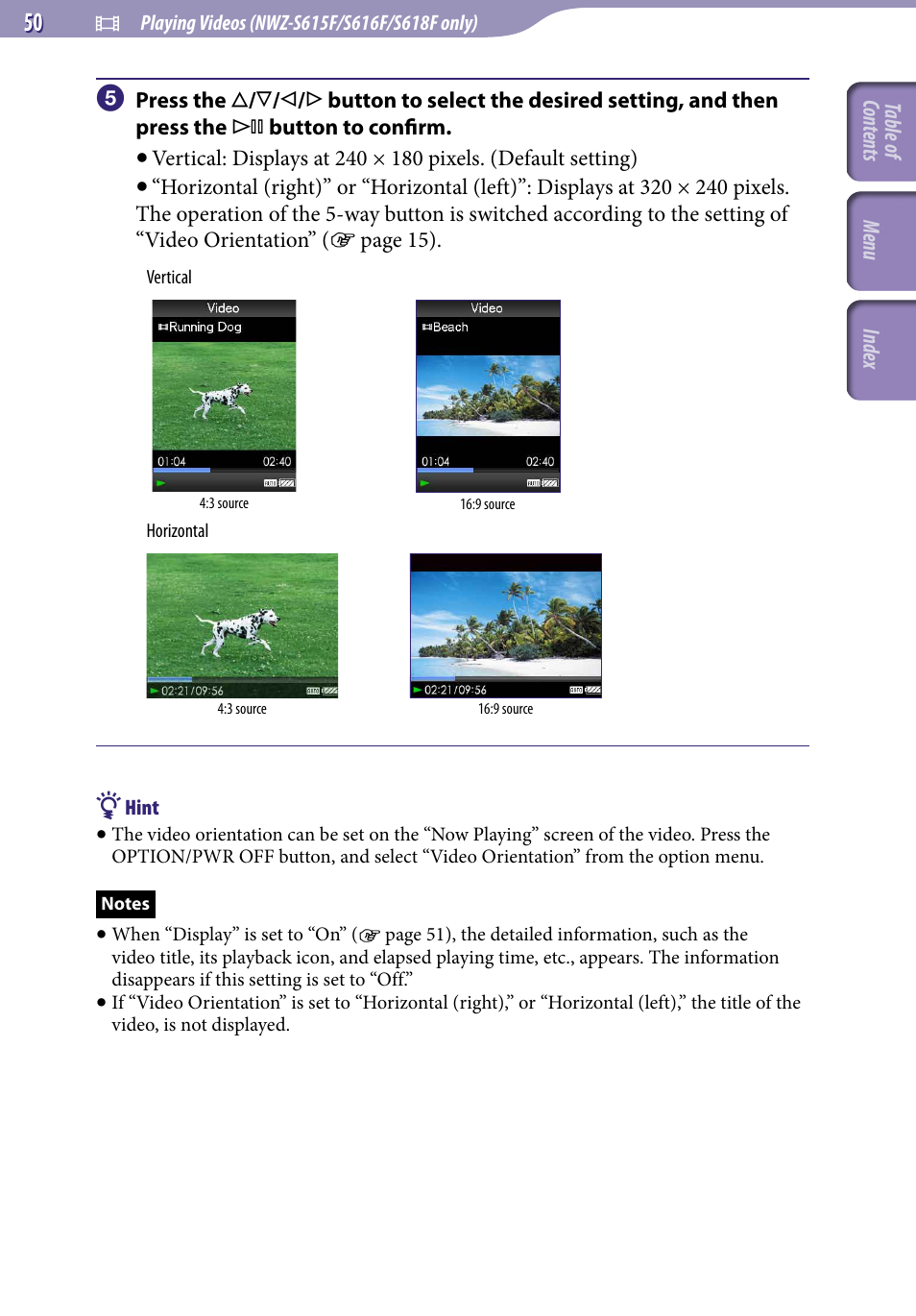 Sony NWZ-S616FSLV User Manual | Page 50 / 134