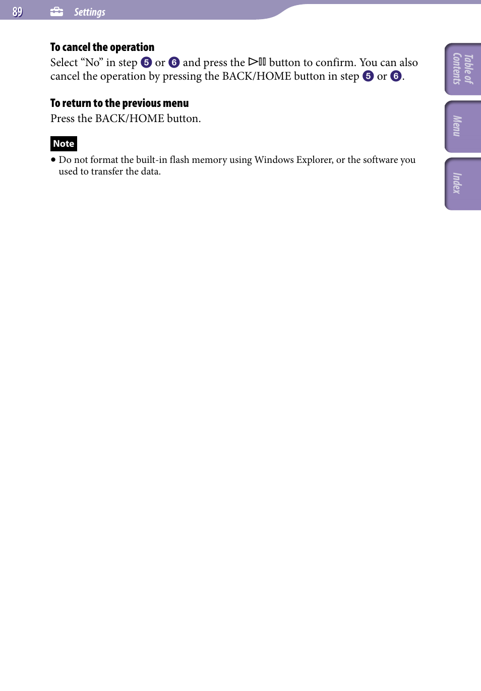 Sony NWZ-S616FSLV User Manual | Page 89 / 134