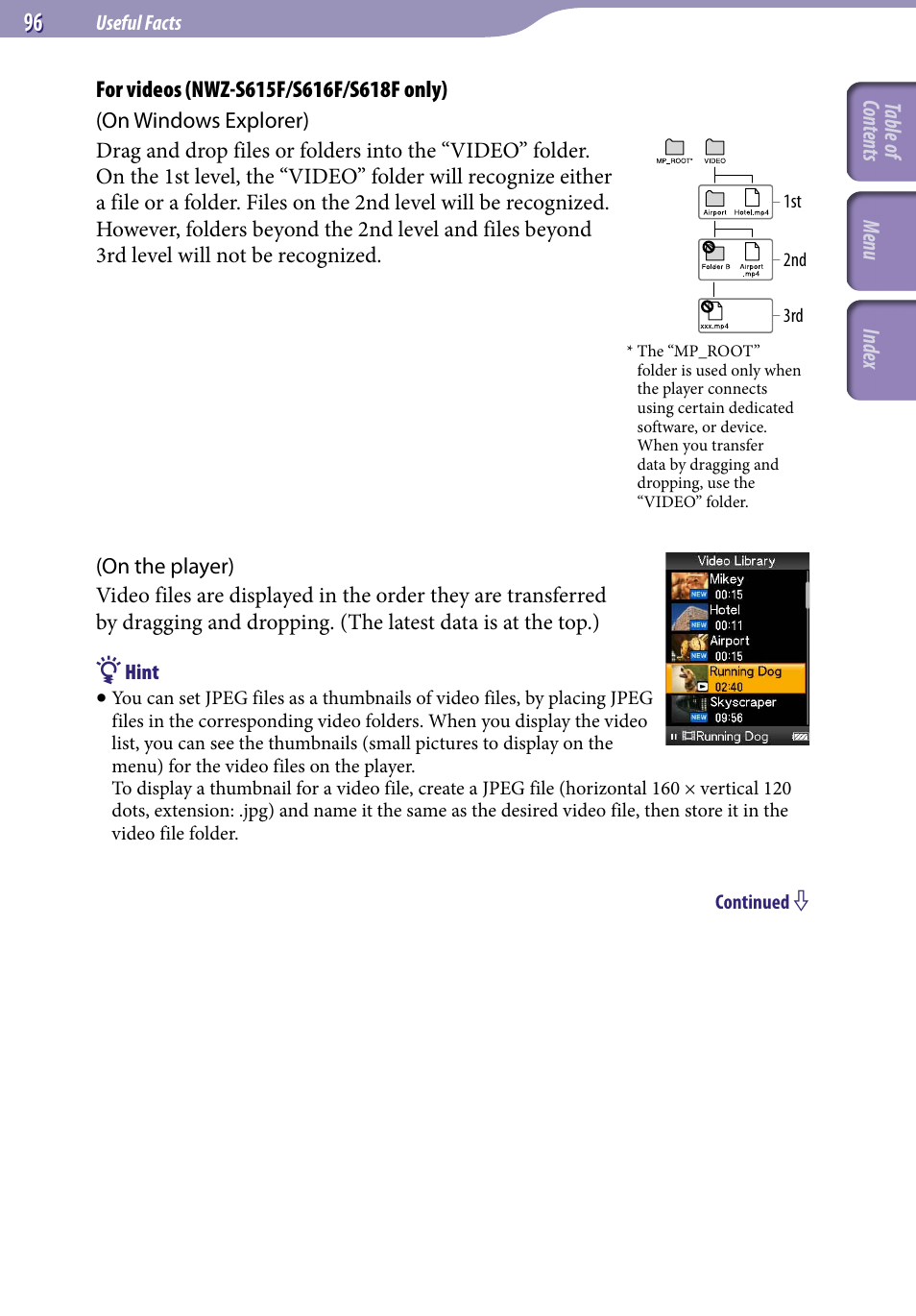 Sony NWZ-S616FSLV User Manual | Page 96 / 134