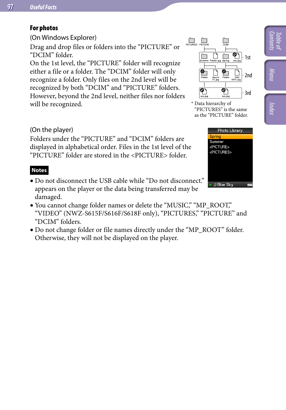 Sony NWZ-S616FSLV User Manual | Page 97 / 134
