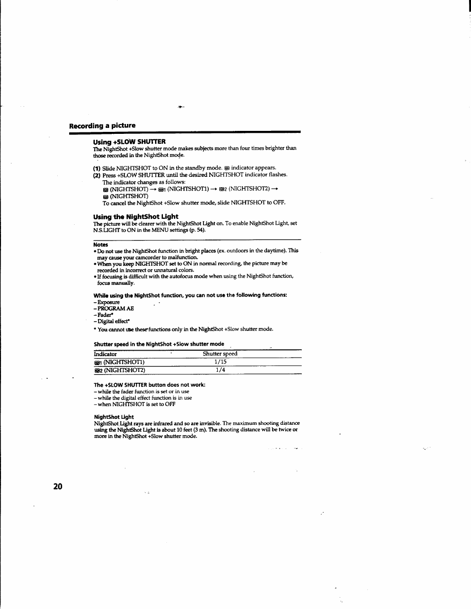 Sony DCR-TRV315 User Manual | Page 20 / 84