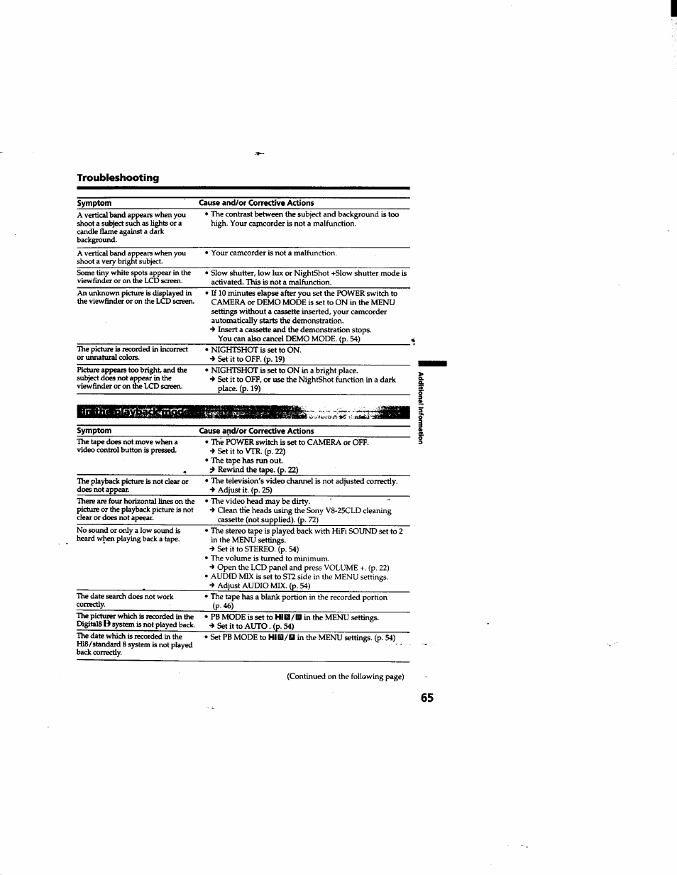 Sony DCR-TRV315 User Manual | Page 65 / 84