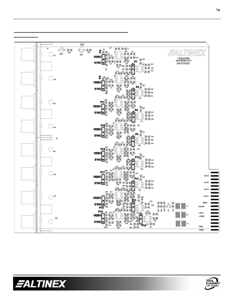 V-matrix | Altinex 8-out Video/Sync Output Cards VM2144VS User Manual | Page 10 / 13