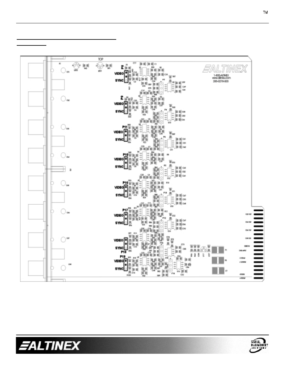 V-matrix | Altinex 8-out Video/Sync Output Cards VM2144VS User Manual | Page 9 / 13