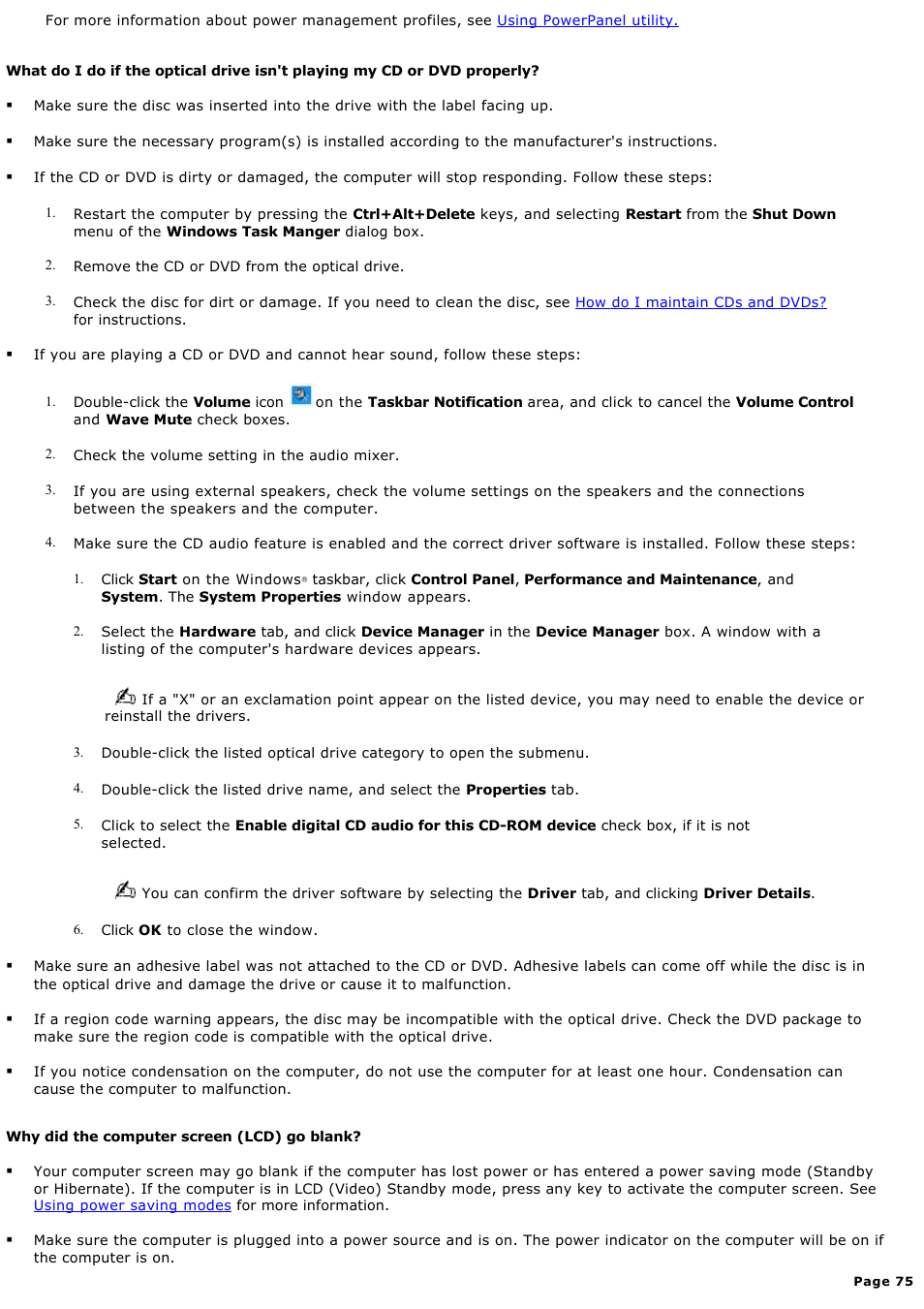 Sony PCG-Z1VAP1 User Manual | Page 75 / 170