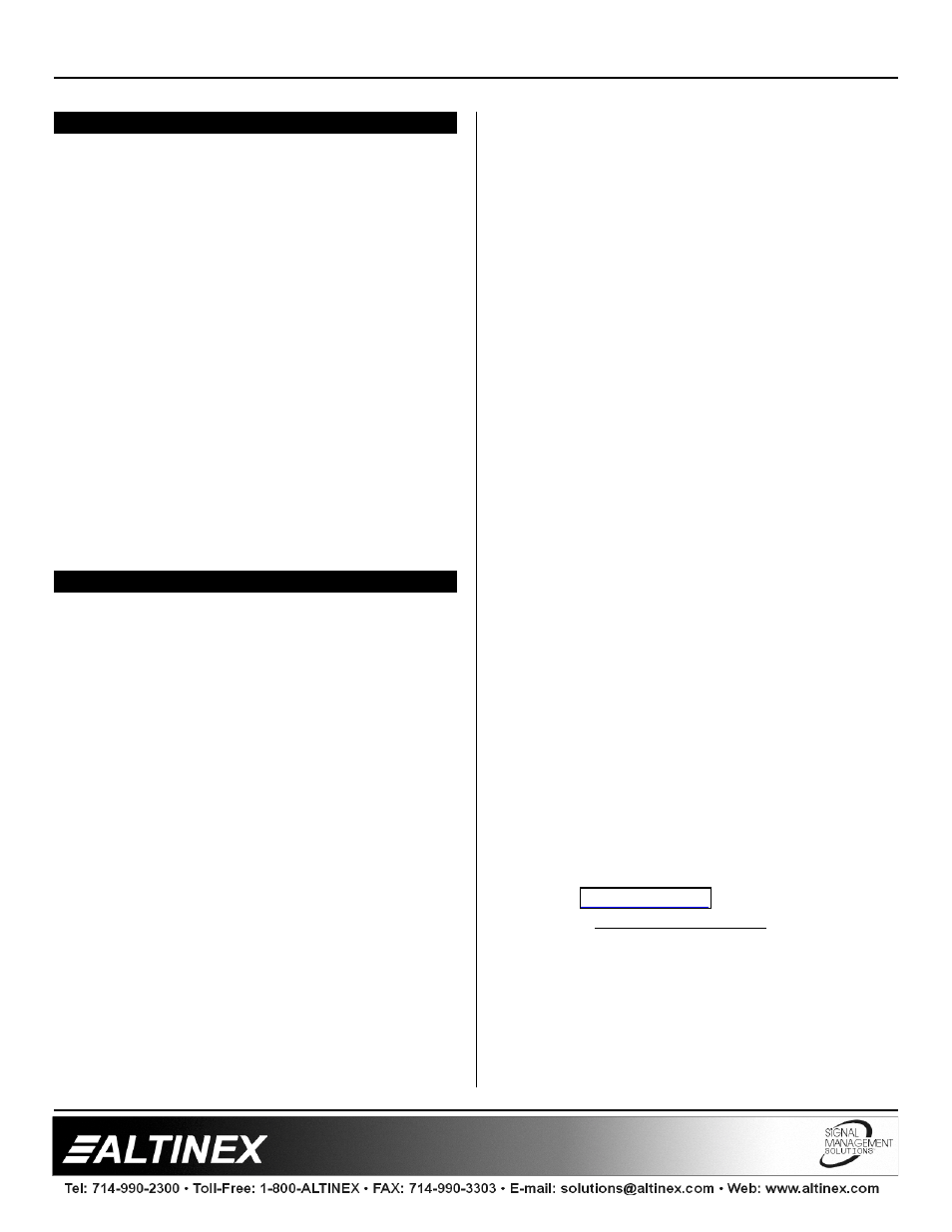 Line drivers | Altinex Table Mount Computer Video + Audio Line Driver DA2000TM User Manual | Page 9 / 9