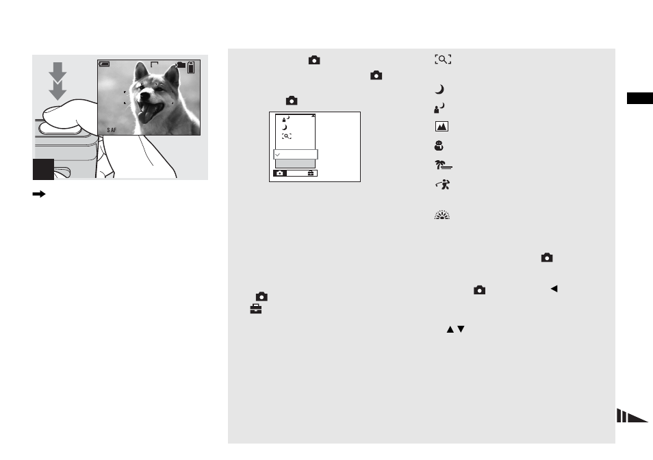 Mode switch | Sony DSC-T1 User Manual | Page 23 / 120