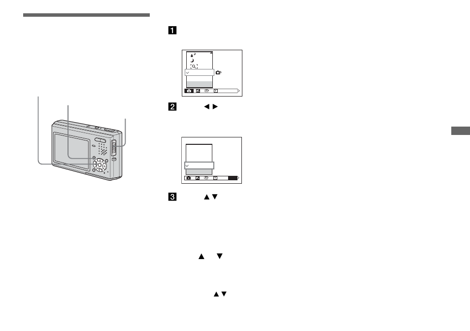 Before advanced operations, How to setup and operate your camera, Changing the menu settings | How to setup and operate your, Camera, 43 an | Sony DSC-T1 User Manual | Page 43 / 120