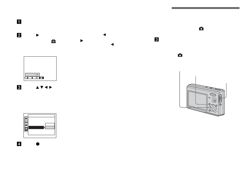 Changing the items on the setup screen, Deciding the still image quality, Changing the items on the | Setup screen | Sony DSC-T1 User Manual | Page 44 / 120