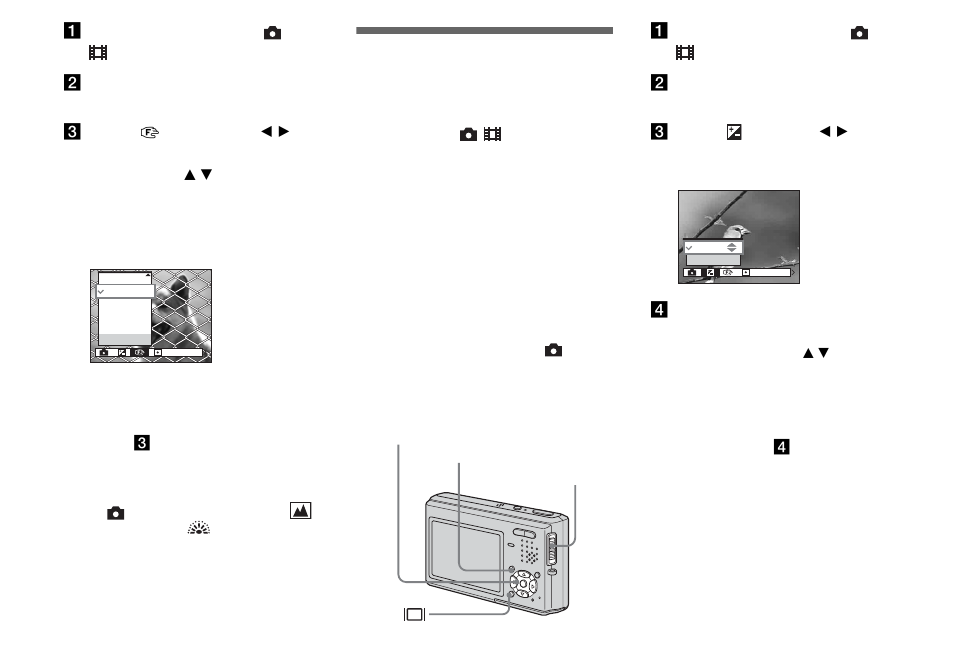 Adjusting the exposure, Ev adjustment | Sony DSC-T1 User Manual | Page 50 / 120