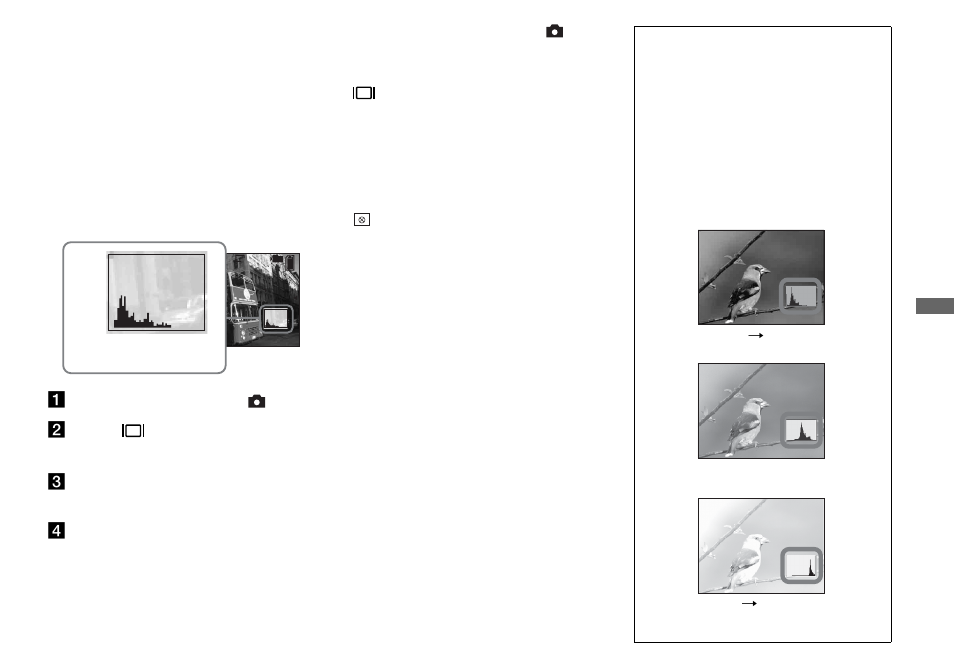 Displaying a histogram | Sony DSC-T1 User Manual | Page 51 / 120