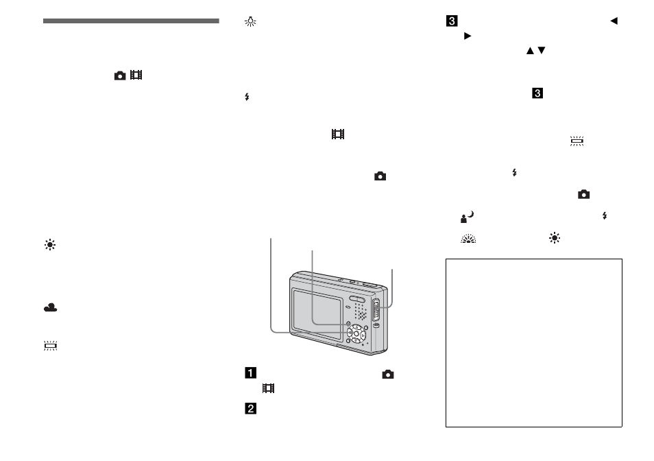 Adjusting color tones, White balance | Sony DSC-T1 User Manual | Page 54 / 120