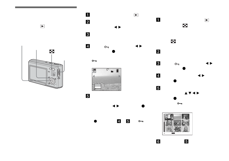 Still image editing, Protecting images, Protect | Sony DSC-T1 User Manual | Page 66 / 120