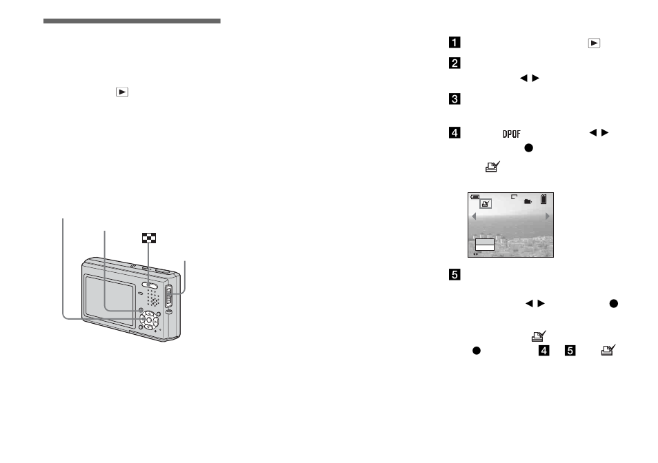 Choosing images to print, Print (dpof) mark | Sony DSC-T1 User Manual | Page 68 / 120