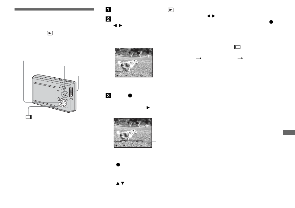 Viewing movies on the lcd screen, Indicators during viewing movies, Mode switch | Cpress z | Sony DSC-T1 User Manual | Page 71 / 120